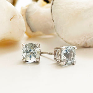 Aquamarine studs