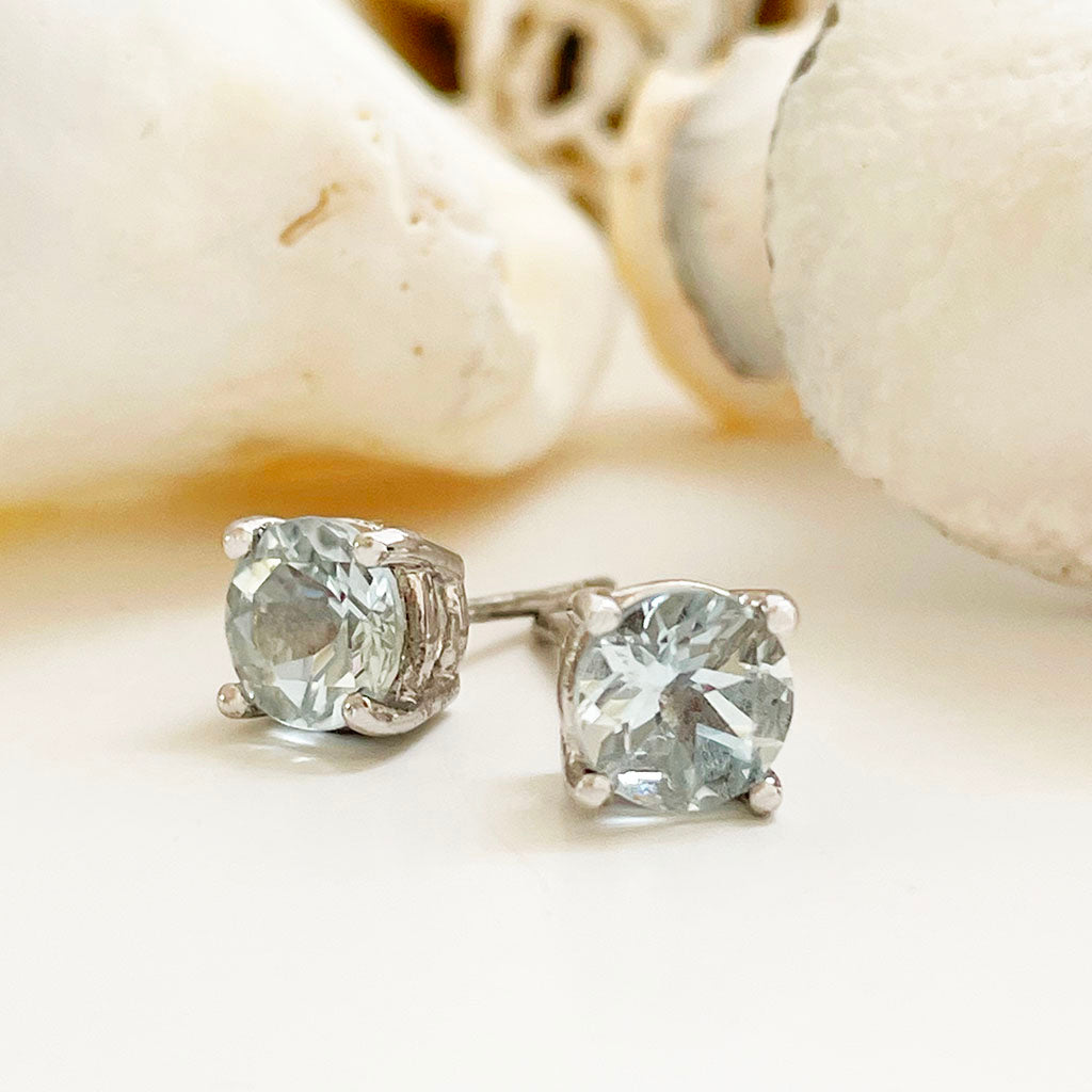 Aquamarine studs