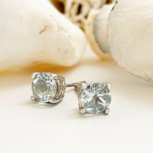 Aquamarine studs
