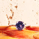 Aurora Round Cut Tanzanite Solitaire White Gold Ring