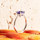 Aurora Round Cut Tanzanite Solitaire White Gold Ring