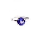 Aurora Round Cut Tanzanite Solitaire White Gold Ring