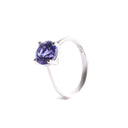 Aurora Round Cut Tanzanite Solitaire White Gold Ring
