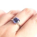 Aurora Round Cut Tanzanite Solitaire White Gold Ring