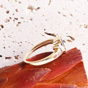 Bezel Set Cushion Cut Tanzanite Yellow Gold Ring with Diamond Accents