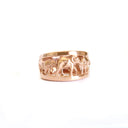 Big 5 Relief Ring with Rose Gold Borders