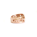 Big 5 Relief Ring with Rose Gold Borders