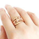 Big 5 Relief Ring with Rose Gold Borders