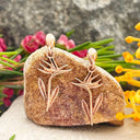 Bird of paradise rose gold drop earrings