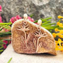 Bird of paradise rose gold drop earrings