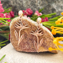 Bird of paradise rose gold drop earrings