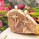 Bird of paradise rose gold drop earrings