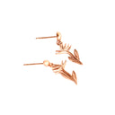 Bird of Paradise Rose Gold Drop Earrings