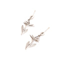 Bird of Paradise White Gold Drop Earrings