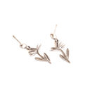 Bird of Paradise White Gold Drop Earrings