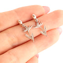 Bird of Paradise White Gold Drop Earrings