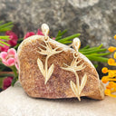 Bird of Paradise Yellow Gold Drop Earrings