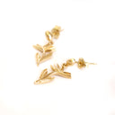 Bird of Paradise Yellow Gold Drop Earrings