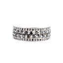 Black Diamond Queen White Gold Ring