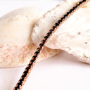 Black Diamond Rose Gold Tennis Bracelet