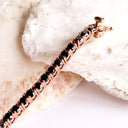 Black Diamond Rose Gold Tennis Bracelet
