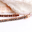 Black Diamond Rose Gold Tennis Bracelet