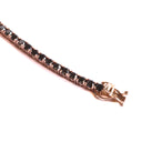 Black Diamond Rose Gold Tennis Bracelet
