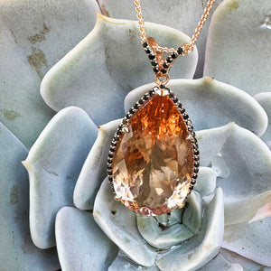 Peach morganite necklace on sale