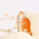 White Diamond yellow gold ring