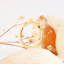 White Diamond yellow gold ring