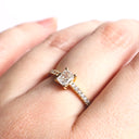 Brilliant Radiant Cut White Diamond Engagement Ring in Yellow Gold