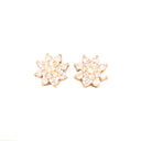 Celestial Bloom White Diamond Diamond Yellow Gold Studs