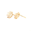 Celestial Bloom White Diamond Diamond Yellow Gold Studs