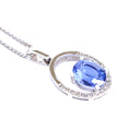 Celestial Orbit Sapphire And Diamond White Gold Pendant