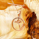 Circular Rose Gold Bird of Prey Strelitzia Pendant