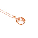 Circular Bird of Paradise Rose Gold Pendant