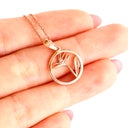 Circular Bird of Paradise Rose Gold Pendant