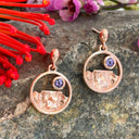 table Mountain tanzanite rose gold earrings