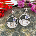 table Mountain tanzanite white gold earrings