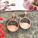 Rose Gold Table Mountain Earrings