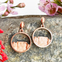 Rose Gold Table Mountain Earrings