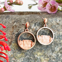 Rose Gold Table Mountain Earrings