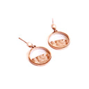 Circular Table Mountain Rose Gold Earrings