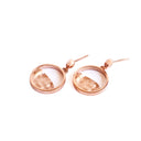Circular Table Mountain Rose Gold Earrings