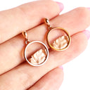 Circular Table Mountain Rose Gold Earrings