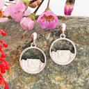White Gold Table Mountain Earrings