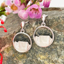 White Gold Table Mountain Earrings