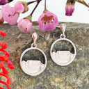 White Gold Table Mountain Earrings