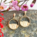 Yellow Gold table Mountain Earrings