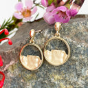 Yellow Gold table Mountain Earrings